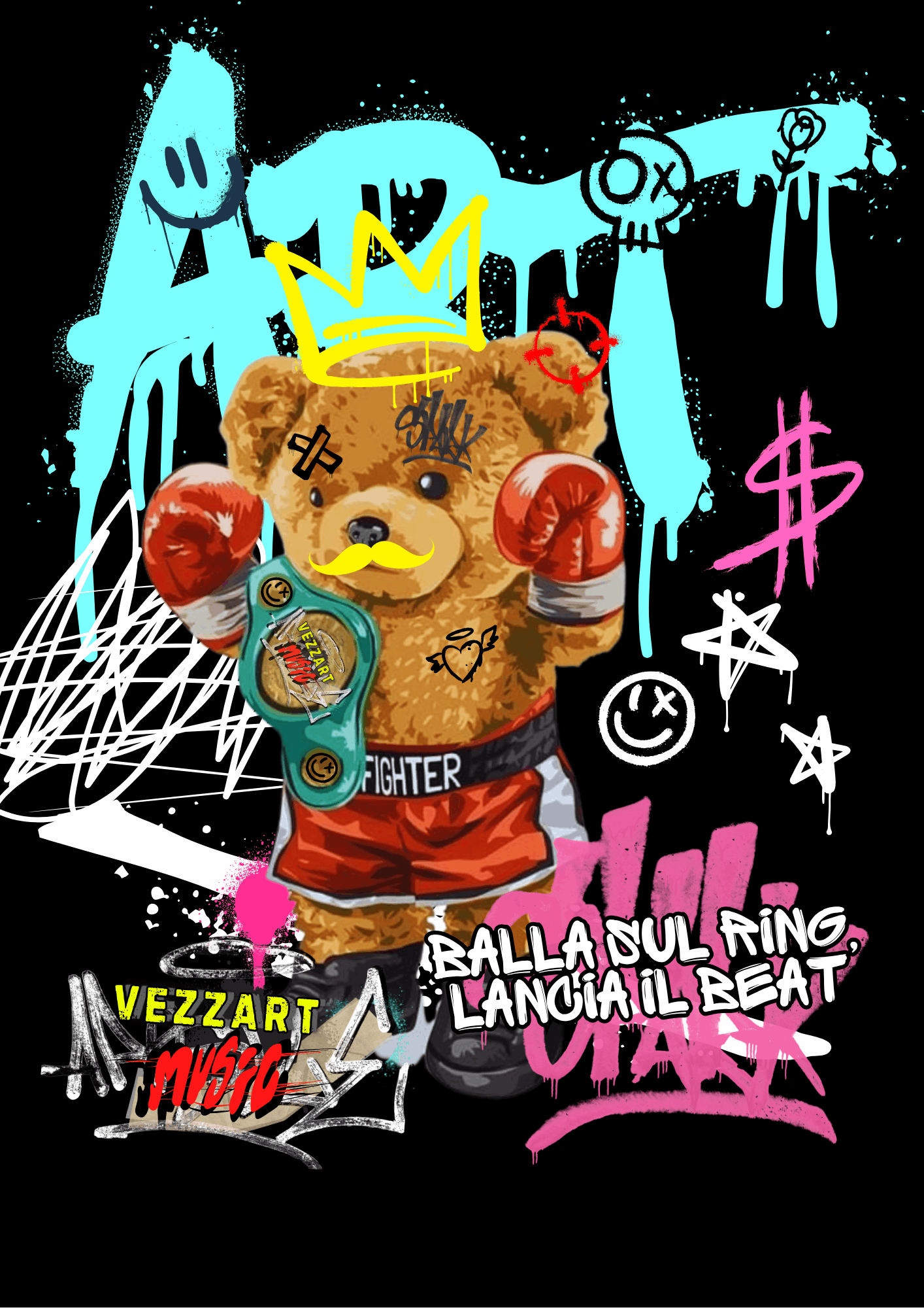 T-SHIRT ” BALLA SUL RING “ - Retro