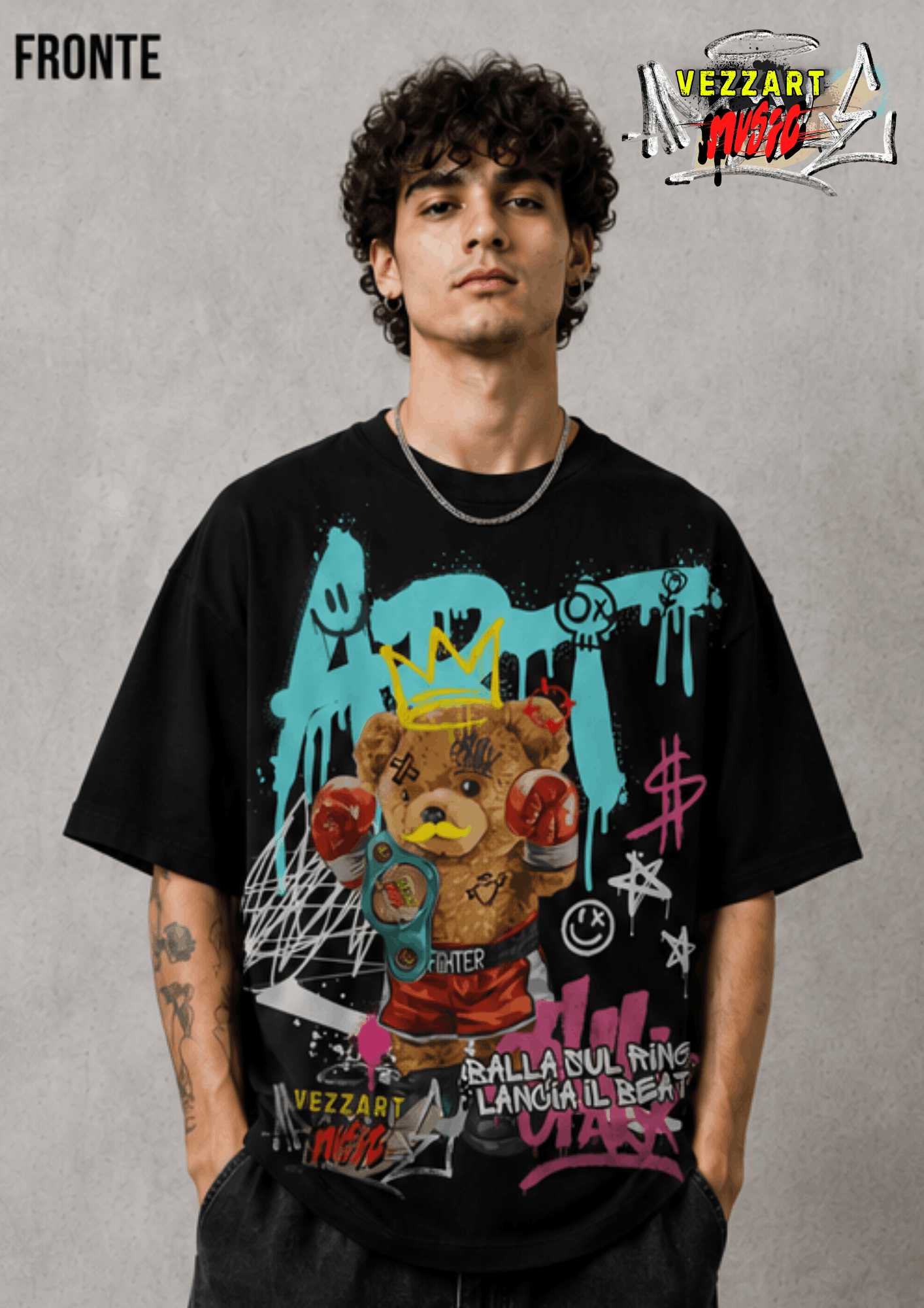 T-SHIRT ” BALLA SUL RING “ - Fronte